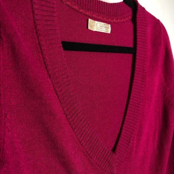 OLD NAVY V-neck Fuchsia Pink Deep-V Perfect Fit Long Sleeve Sweater SIZE SMALL - Picture 6 of 13